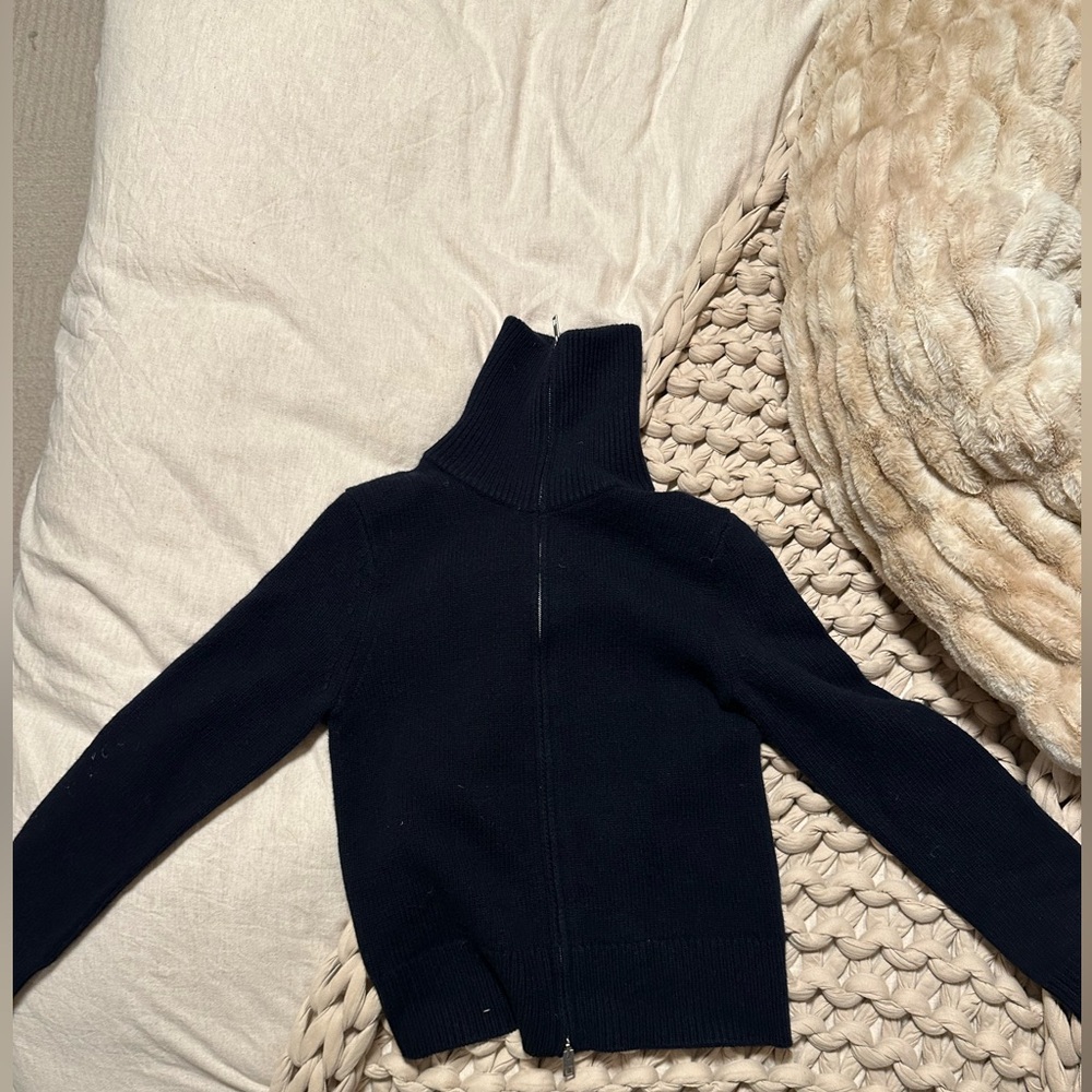 Nili Lotan Cashmere Full Zipup in True Navy -  new with tags